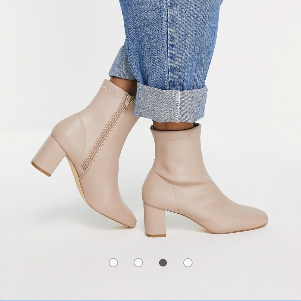 Ever New square toe ankle boots in beige